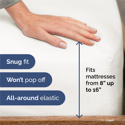 Full Size 4 Piece Sheet Set - Comfy Breathable & Cooling Sheets - Hotel Luxury Bed Sheets for Women and Men - Deep Pockets, Microfiber, Extra Soft & Wrinkle Free - Antique White Oeko-Tex Bed Sheet Set