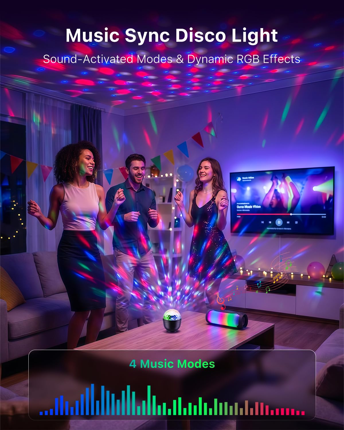 FALOVE 2 Pack Cupcake RGB Disco Ball Lights for Party & Ambient Night Light 🍁 All In One Marketplace Canada