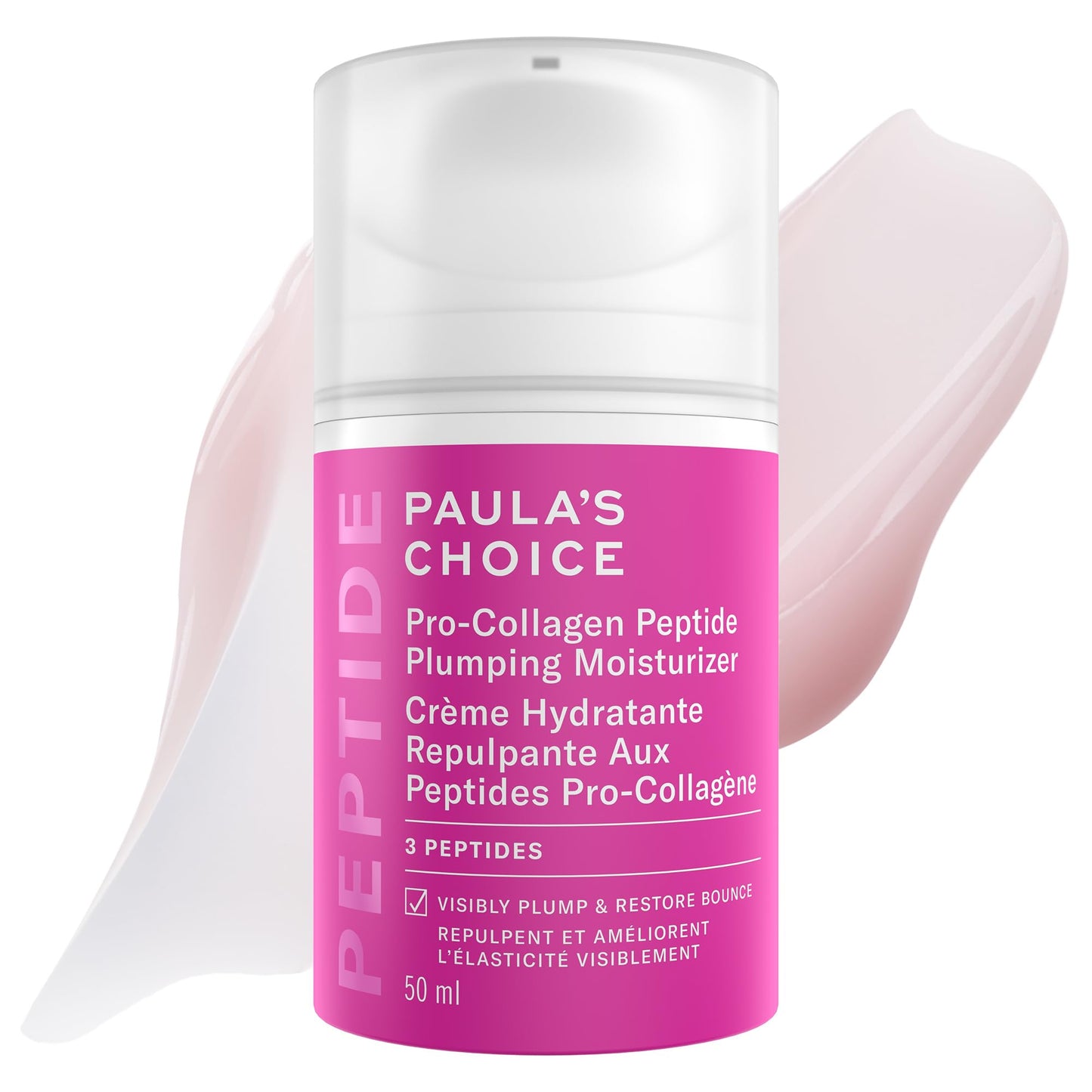 Paula's Choice Pro-Collagen Peptide Plumping Moisturizer, Daily Gel-Cream for Deep Lightweight Hydration, Wrinkles & Loss of Firmness, Fragrance-Free, 50 mL - Available at All In One Marketplace Canada