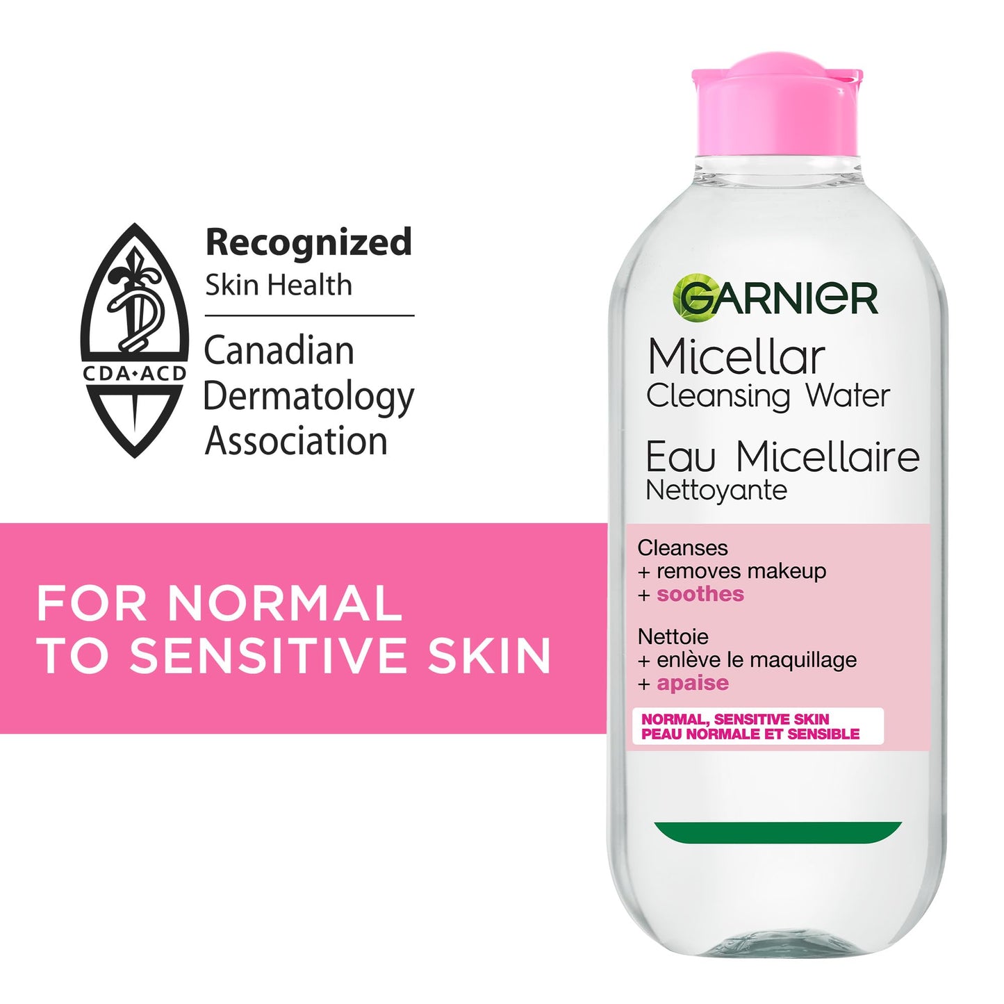 Garnier Micellar Water, Gentle and Hydrating Facial Cleanser & Makeup Remover, Suitable for Sensitive Skin, Vegan, Cruelty Free, Fragrance Free, 700ml