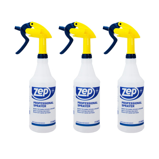 Vaporisateur professionnel ZEP - 32 oz (paquet de 3) - HDPRO1 - Bouteilles de pulvérisation polyvalentes à buse réglable avec un jet fin ou puissant, rechargeables pour concentré dilué 🍁 All In One Marketplace Canada