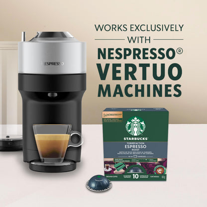 Starbucks Espresso Roast Nespresso Vertuo Capsules, 4 Boxes (272g)
