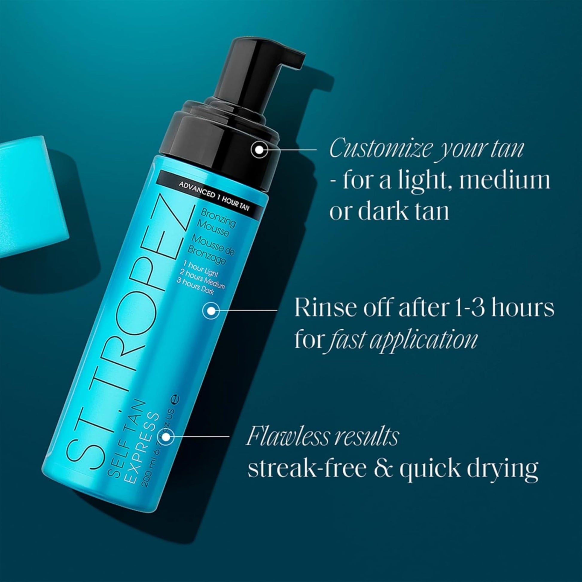 St. Tropez Self Tan Express Advanced Bronzing Mousse, 6.7 Fl Oz | Classic Tan - Available at All In One Marketplace Canada