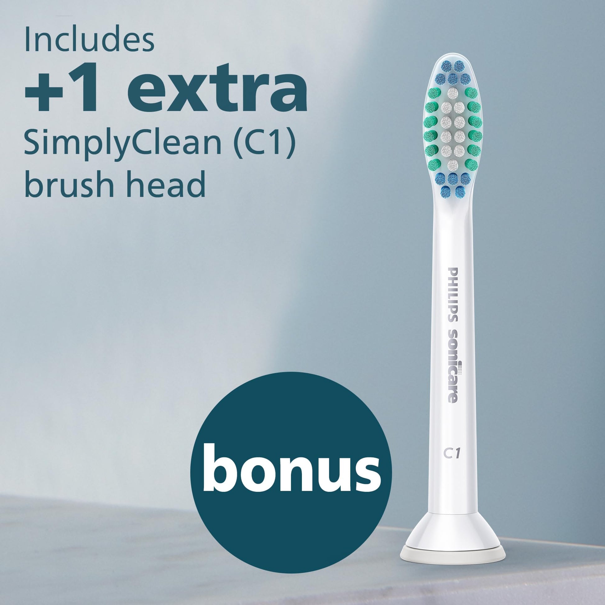Philips Sonicare 1300 Rechargeable Electric Toothbrush, 2 Brush Head, White Philips Sonicare