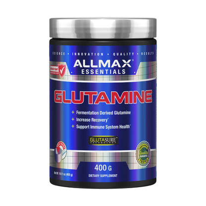 ALLMAX L-Glutamine Powder, Fermented, Unflavored, 400 g ALLMAX