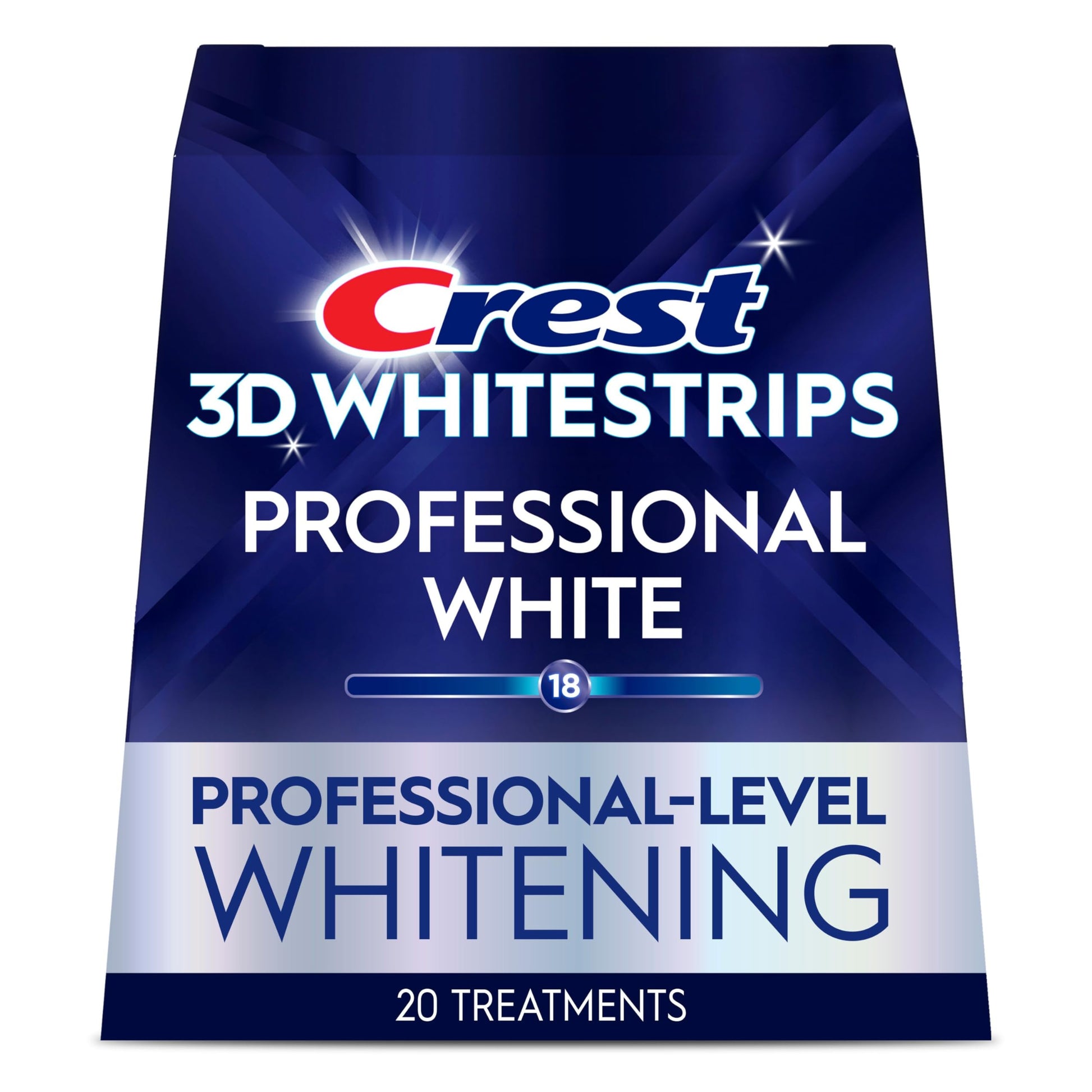 Crest 3D Whitestrips Professional White At-home Teeth Whitening Kit, 20 Treatments, 18 Levels Whiter - Available at All In One Marketplace Canada