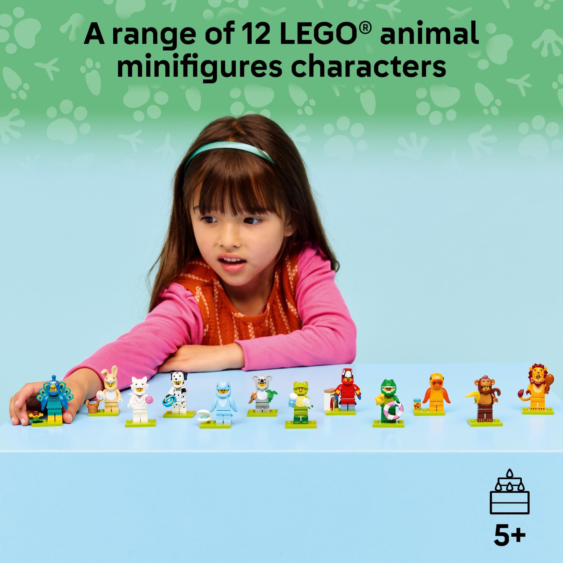 LEGO Minifigures Animal Series 28 6 Pack - Kids Toys in Sealed Mystery Boxes - Animal Themed Figures to Collect - Birthday Party Favors & Gift Idea for Boys & Girls, Ages 5+ - 66813 LEGO