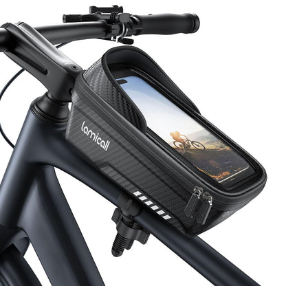 Lamicall Bike Frame Bag Waterproof - [Quick Install & Remove] 1.3L Bike Phone Bag with Sensitive Touch Screen, Bike Phone Holder with Rain Cover, Bicycle Top Tube Bag, Bike Accessories for Phones 4-7" - Available at All In One Marketplace Canada