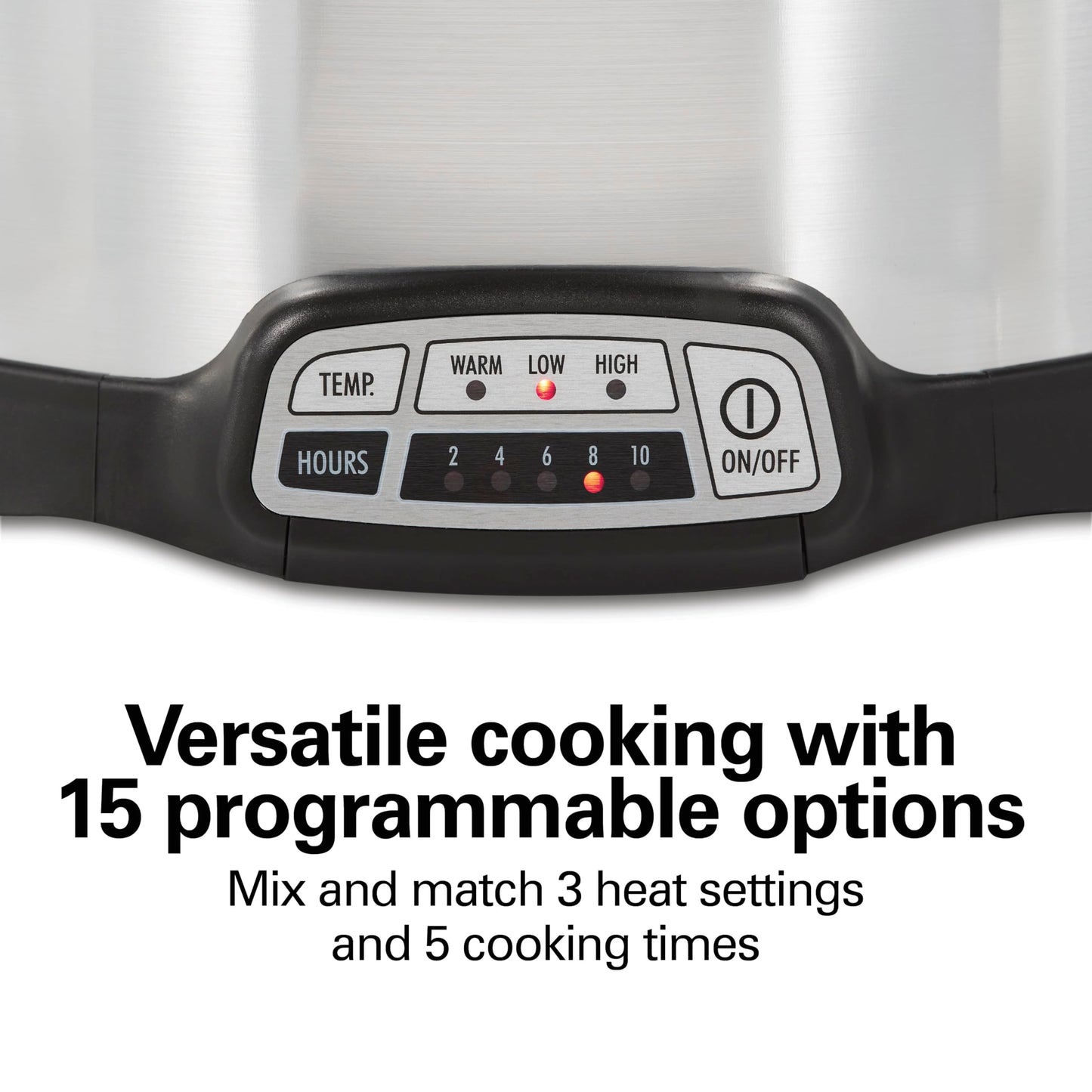 Hamilton Beach Programmable Slow Cooker, 6 Quart Capacity, Silver, 33463 - Available at All In One Marketplace Canada