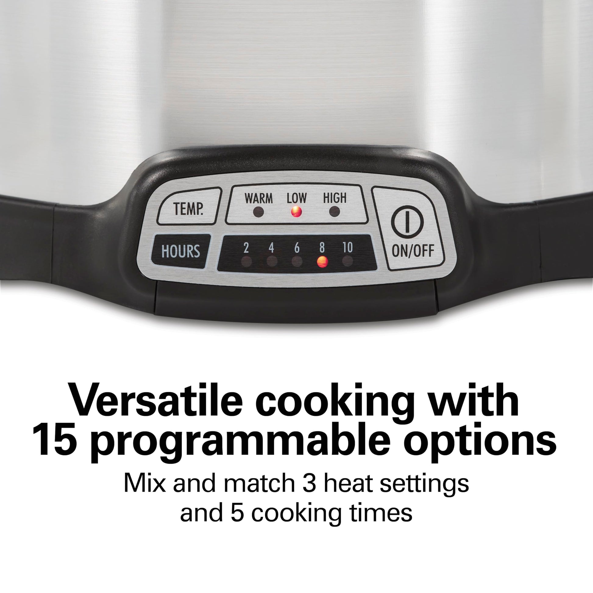 Hamilton Beach Programmable Slow Cooker, 6 Quart Capacity, Silver, 33463 - Available at All In One Marketplace Canada