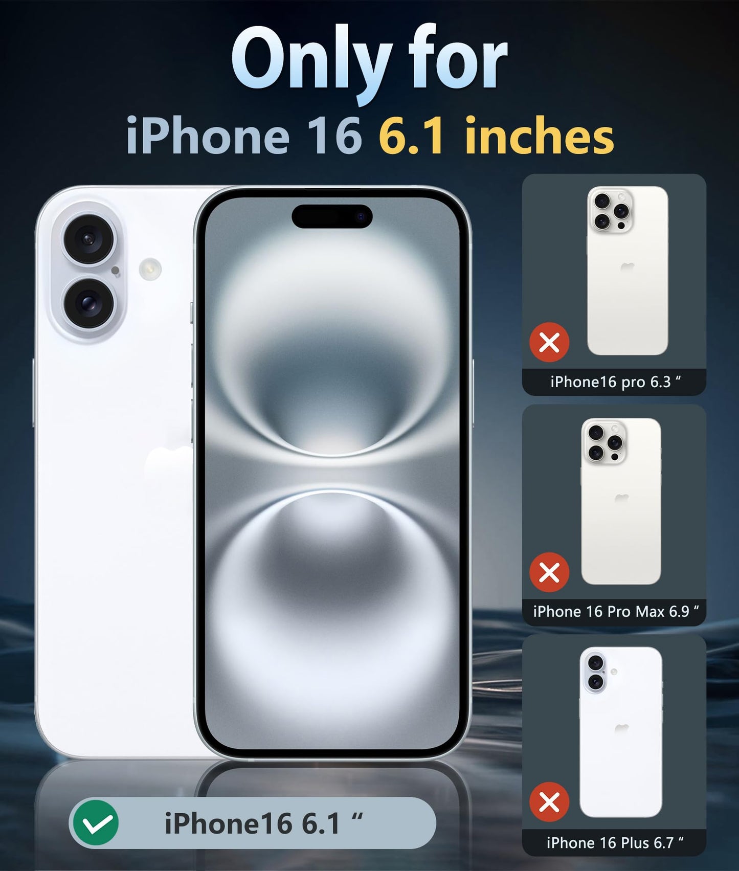 FNTCASE for iPhone 16 Case Clear: Magnetic Phone Cases with Screen Protector Drop Proof Compatible with Magsafe Slim Anti Yellowing Rugged Shockproof Protective Cell Cover (A-Clear Magnetic) - Available at All In One Marketplace Canada