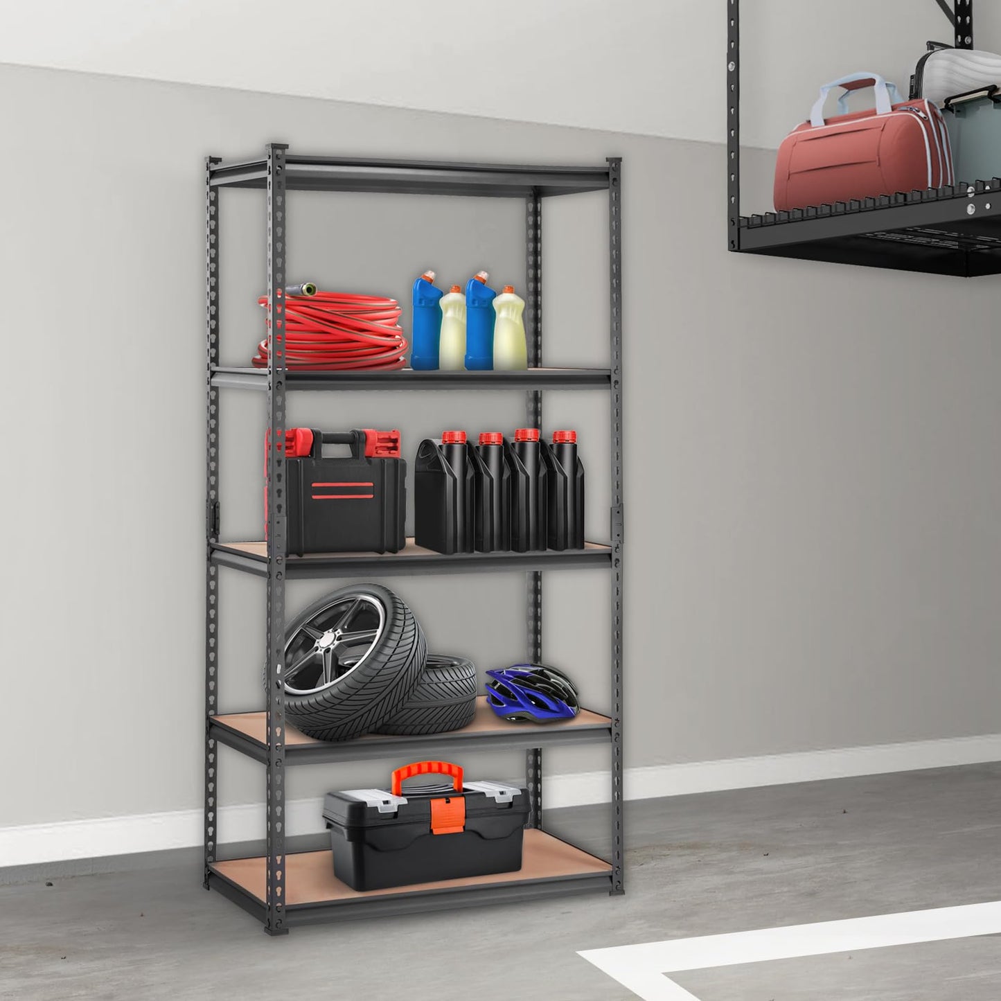 VEVOR Storage Shelving Unit, 5-Tier Adjustable, 2000 lbs Capacity, Heavy Duty Garage Shelves Metal Organizer Utility Rack, Black, 36" L x 18" W x 72" H for Kitchen Pantry Basement Bathroom Laundry 🍁 All In One Marketplace Canada