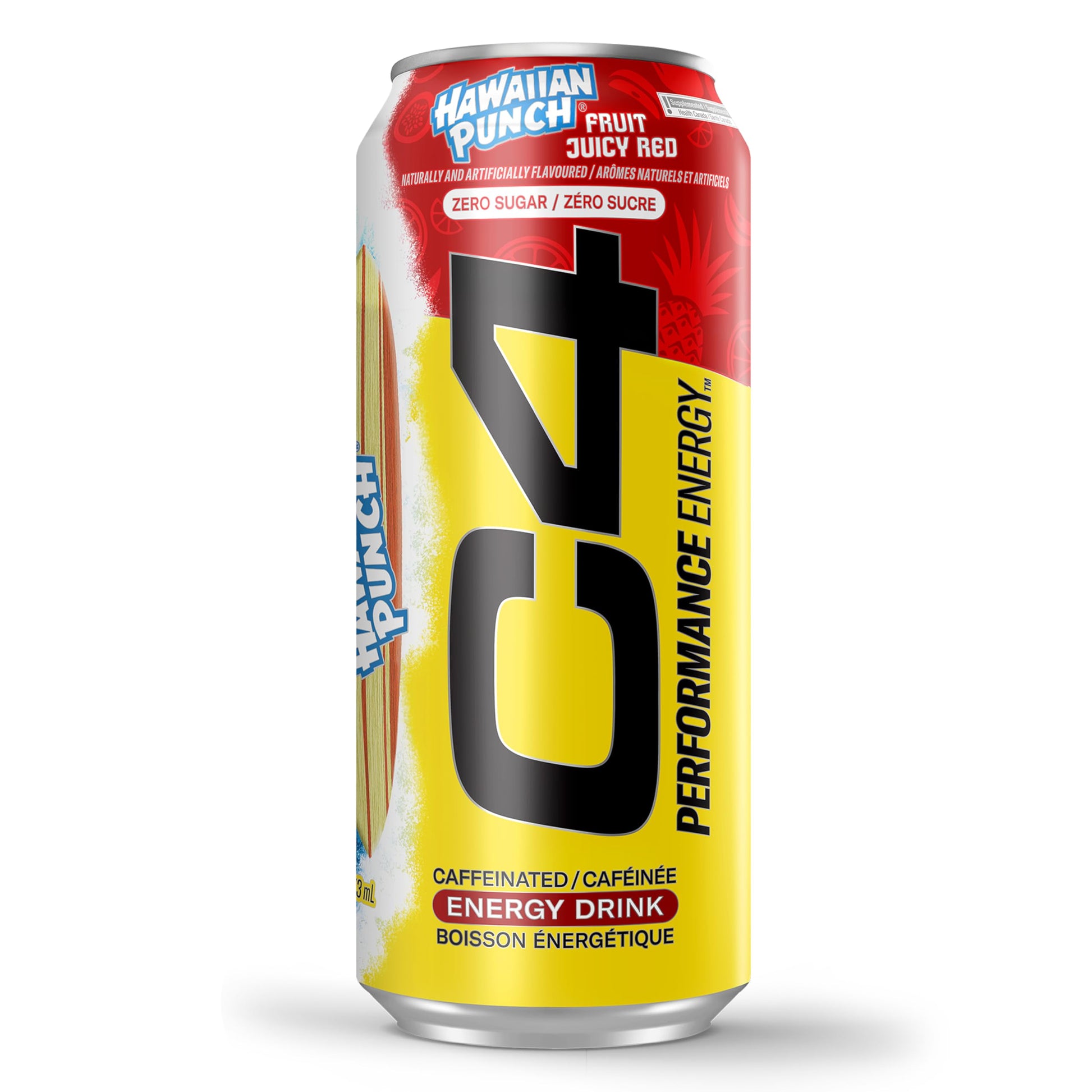 Cellucor C4 Performance Energy Drink, Hawaiian Punch Juicy Red, Carbonated Sugar Free Drink with no Artificial Colours or Dyes, 473mL, 12 count