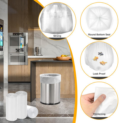 150 Count Garbage Bags 30 Litres/8 Gallon Kitchen Trash Bags Medium Unscented White Garbage Can Liners - Available at All In One Marketplace Canada