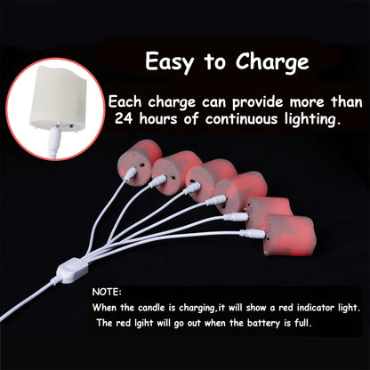 Rechargeable Flameless Tea Lights Candles with Timer & Remote, 12pcs Flickering LED Votive Candles with 2 USB Charging Cables Home, Christmas Festival Decor (Warm White) 🍁 All In One Marketplace Canada