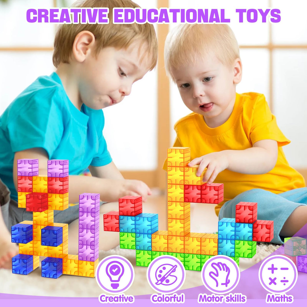 Feoxialy Magnetic Blocks - Clear Magnetic Cubes 1.21 inch, Building Blocks 🍁 All In One Marketplace Canada