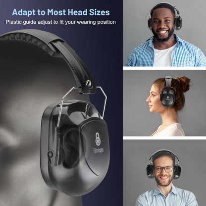 Floriogra 2 Pack Ear Protection Ear Muffs Noise Reduction, SNR 35dB Hearing Protection Earmuffs, Noise Cancelling Ear Muffs, Noise Cancelling Headphones for Autism,for Shooting, Mowing, Hunting - Available at All In One Marketplace Canada