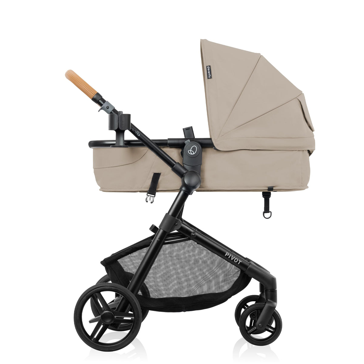 Evenflo Pivot NXT Travel System with LiteMax NXT Infant Car Seat - Latte Tan