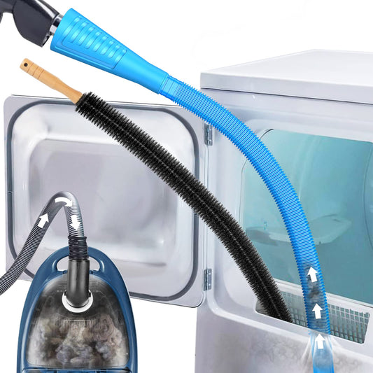 Sealegend 2 Pieces Dryer Vent Cleaning Kit, Flexible Lint Vacuum Hose Attachment and Lint Brush Lint Remover Power Washer, Blue - Available at All In One Marketplace Canada