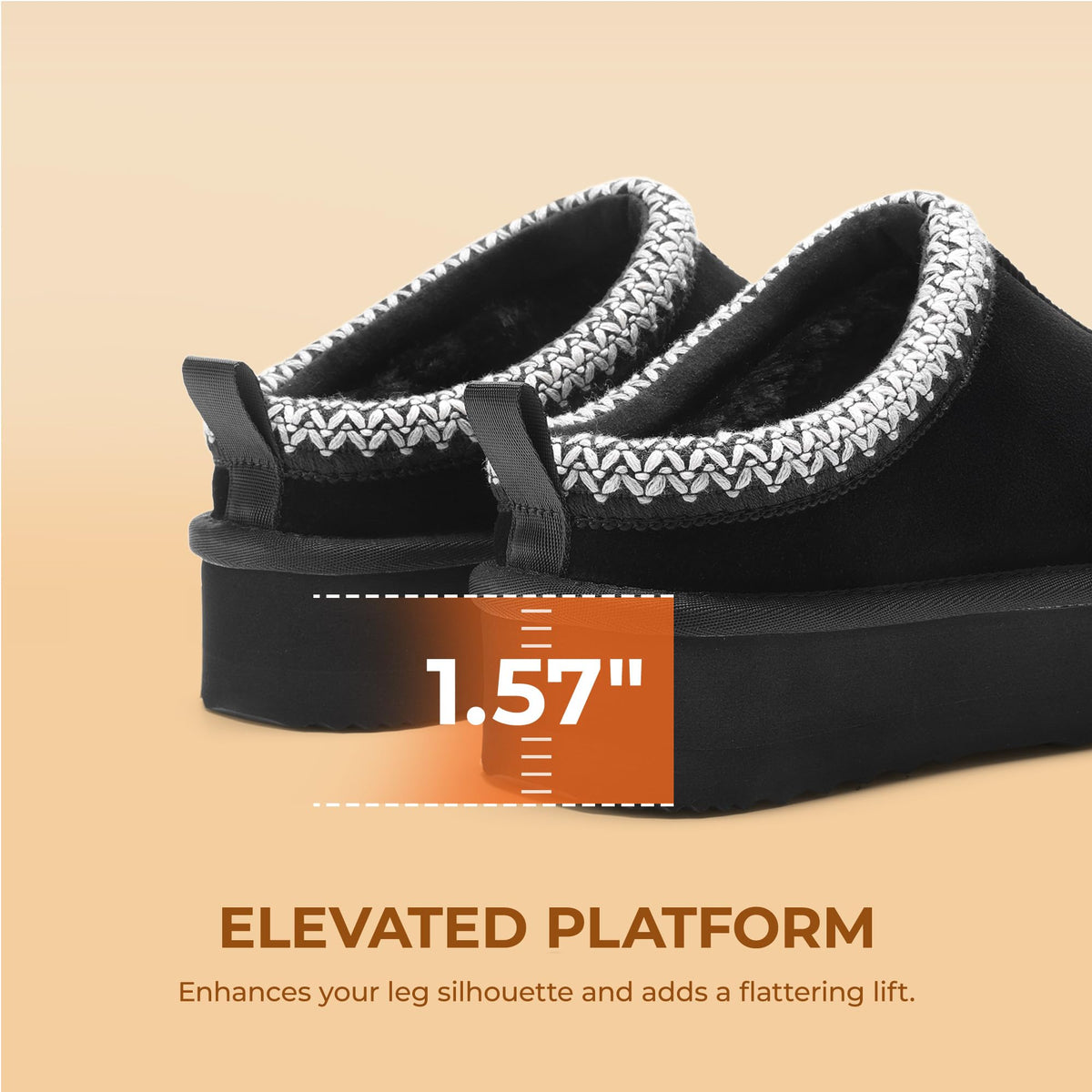 DREAM PAIRS Women's Platform Slippers Genuine Suede,Black,7 🍁 All In One Marketplace Canada