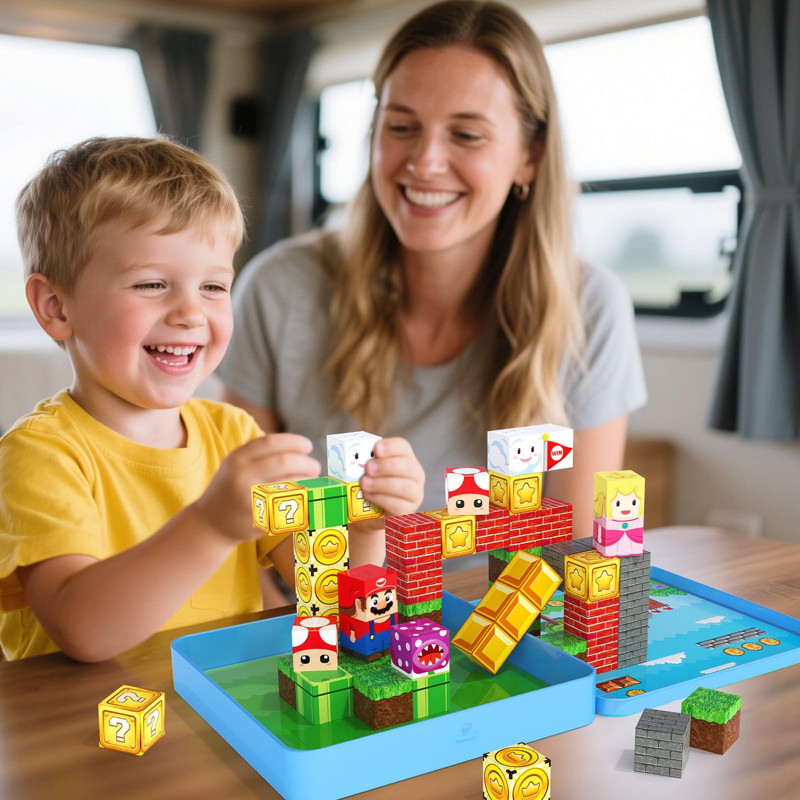 Mini Magnetic Blocks - 49 PCS Travel Magnet Building Blocks for Toddlers - STEM Educational Magnetic Building Toys with Portable Iron Box for Kids Ages 3-8 Boys & Girls - Available at All In One Marketplace Canada