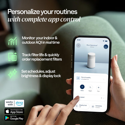 BLUEAIR Air Purifiers for Home Bedroom Dorm up to 1,190 Ft², Signature SP1i