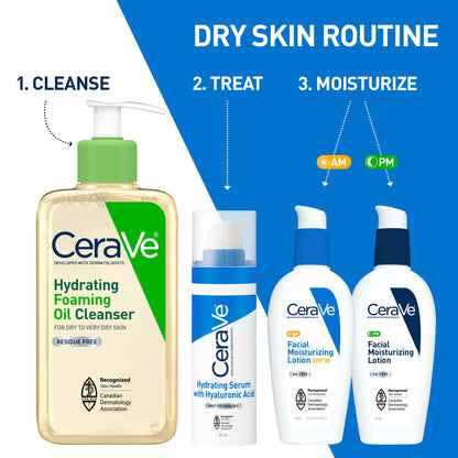 CeraVe Oil Cleanser for Face, Hydrating Foaming Face Cleanser with Squalene Oil, Hyaluronic Acid and Ceramides, for Dry to Very Dry Skin, Non-Greasy, Non-Comedogenic, Fragrance-Free, 562 mL - Available at All In One Marketplace Canada