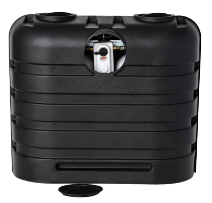 Flame King Dual 30LB LP Propane Tank Light Plastic Heavy Duty Cover for RV, Travel Trailer, Camper - Black Flame King