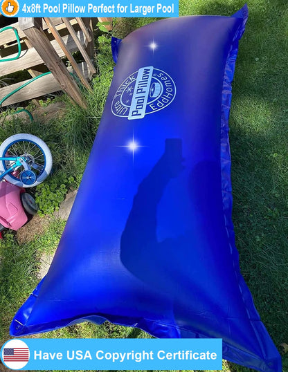 4x8ft Pool Pillow for Above Ground Pools, 0.5mm Extra Thick & Strong Cold-Resistant Poo l Pillows for Closing Winter, Pool Pillow 4x8' for Winterizing to Last All Season(Durable/with 33ft Rope) 🍁 All In One Marketplace Canada