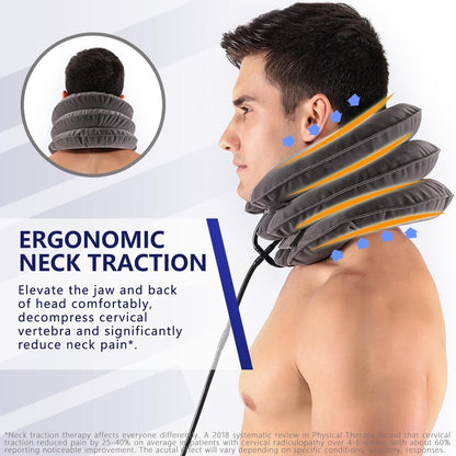 Cervical Neck Traction Device for Instant Neck Pain Relief - Inflatable & Adjustable Neck Stretcher Neck Support Brace, Neck Traction Pillow for Home Use Neck Decompression - Available at All In One Marketplace Canada