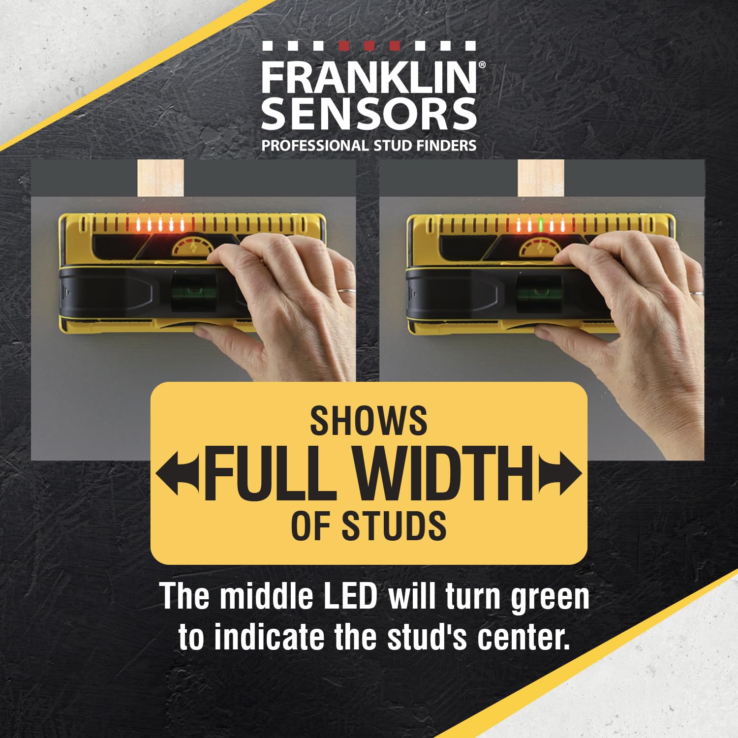 Franklin Sensors ProSensor M210 Stud Finder with 13-Sensors, Wood & Metal Stud Detector/Wall Scanner, Live Wire Detection - Available at All In One Marketplace Canada