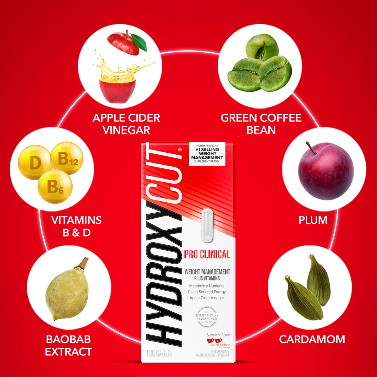 Hydroxycut Pro Clinical Weight Loss Supplements (100 Pills)