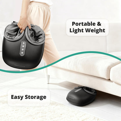 Medcursor Electric Shiatsu Foot Massager Machine with Soothing Heat, Deep Kneading for Foot Pain and Circulation, Multi-Level Settings & Air Compression, for Home or Office Use - Available at All In One Marketplace Canada