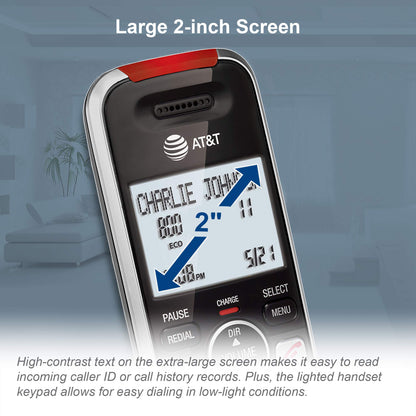 AT&T BL102-4S 4-Handset Cordless Phone with Answering System, 2" Display, Backlit Buttons & Visual Ringer, Black/Silver 🍁 All In One Marketplace Canada