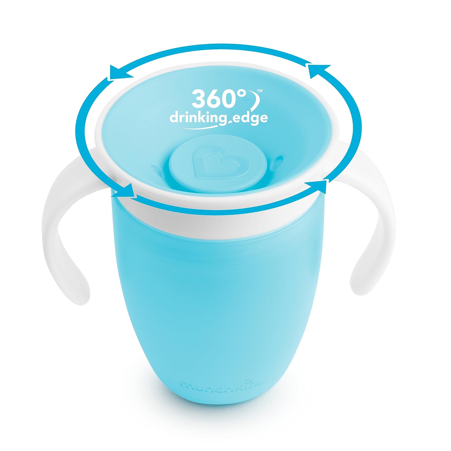 Munchkin Miracle 360˚ Trainer Cup, 7oz, 2Pk, Blue/Green, Blue, Green, 7 Ounce