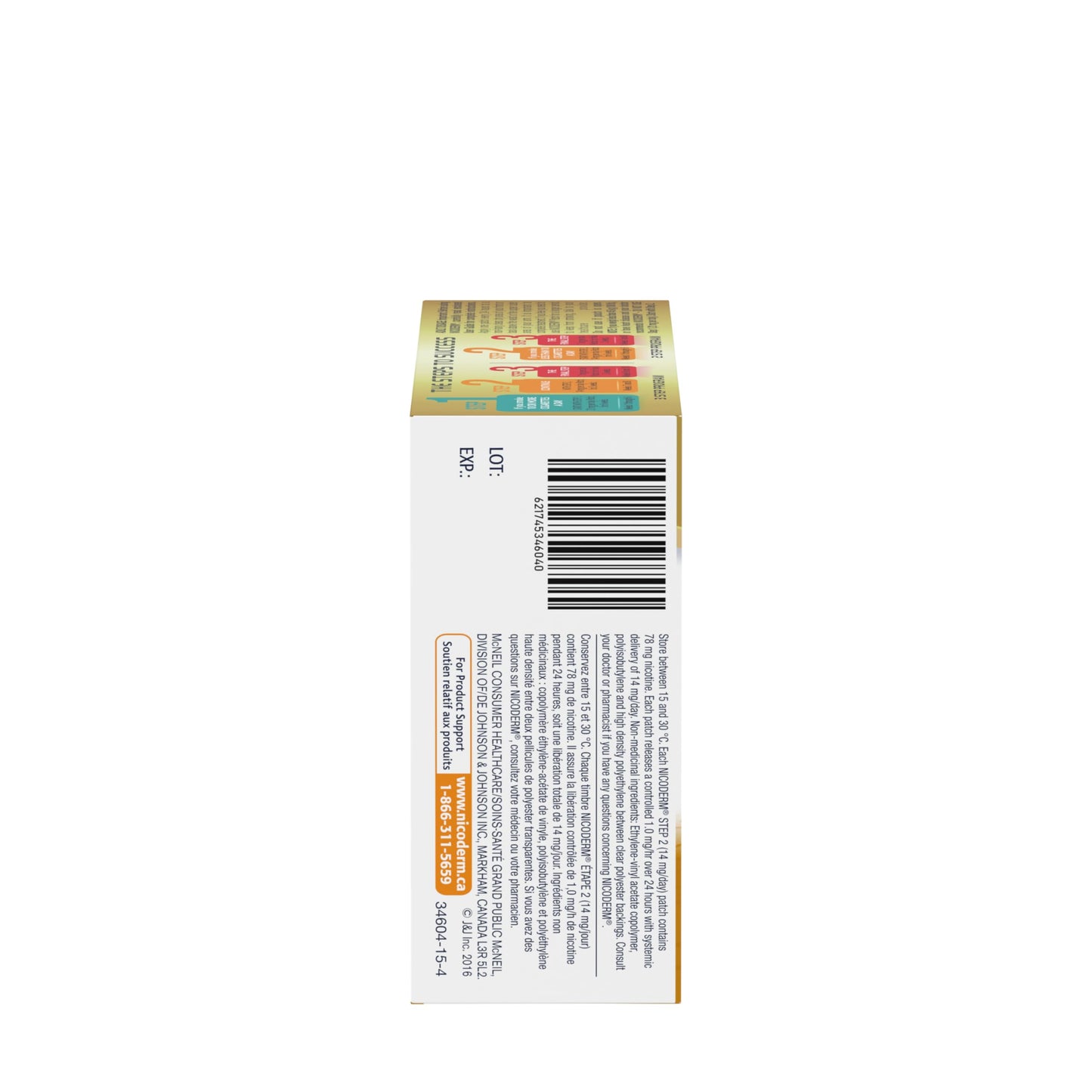 Nicoderm Step 2 Clear Patches, Quit Smoking and Smoking Cessation Aid, 14 mg of Nicotine/Day, 7 Count 🍁 All In One Marketplace Canada