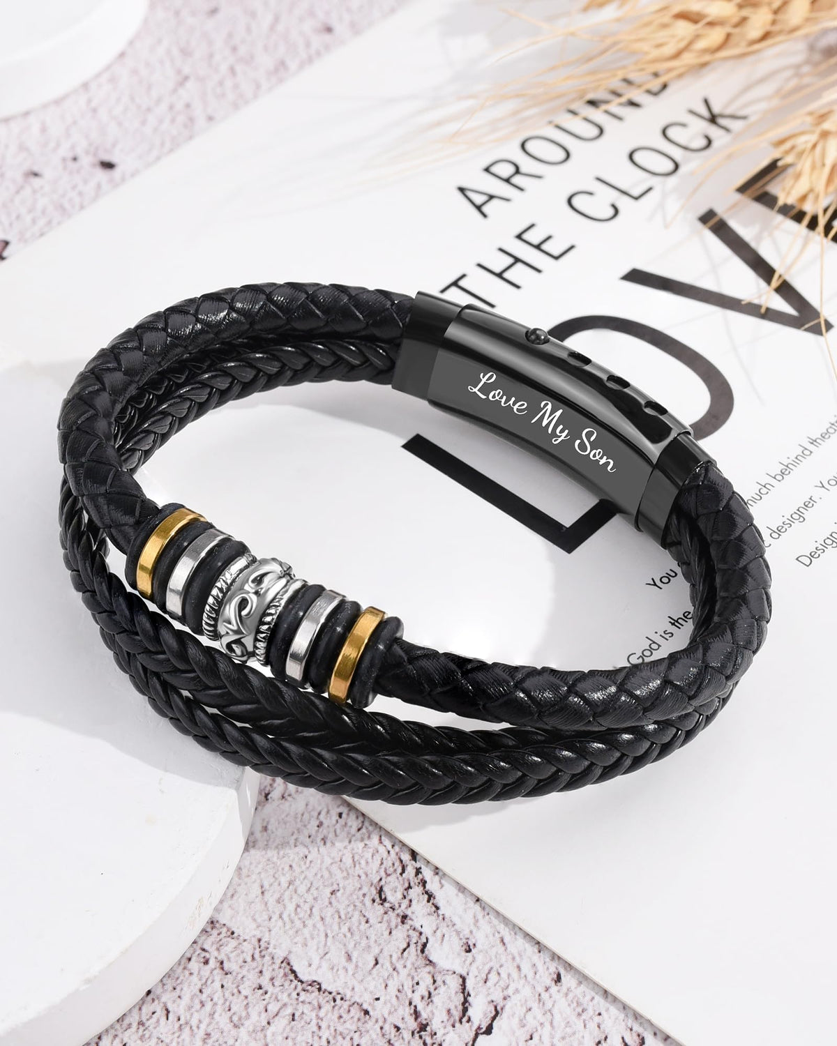 BOCHOI To My Son Bracelet Son Gifts from Mom Dad Mens Bracelet 🍁 All In One Marketplace Canada