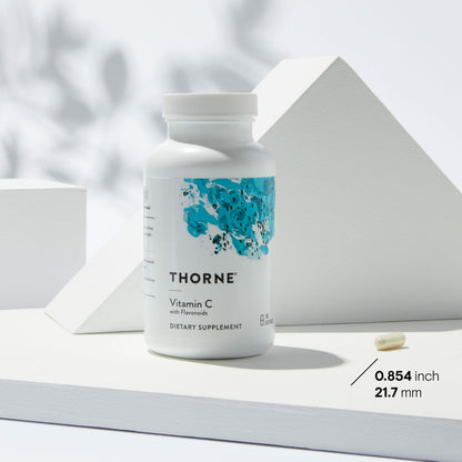 THORNE - Vitamin C with Flavonoids - Blend of Vitamin C and Citrus Bioflavonoids from Oranges, the Way They're Found Together in Nature - 90 Capsules - Available at All In One Marketplace Canada