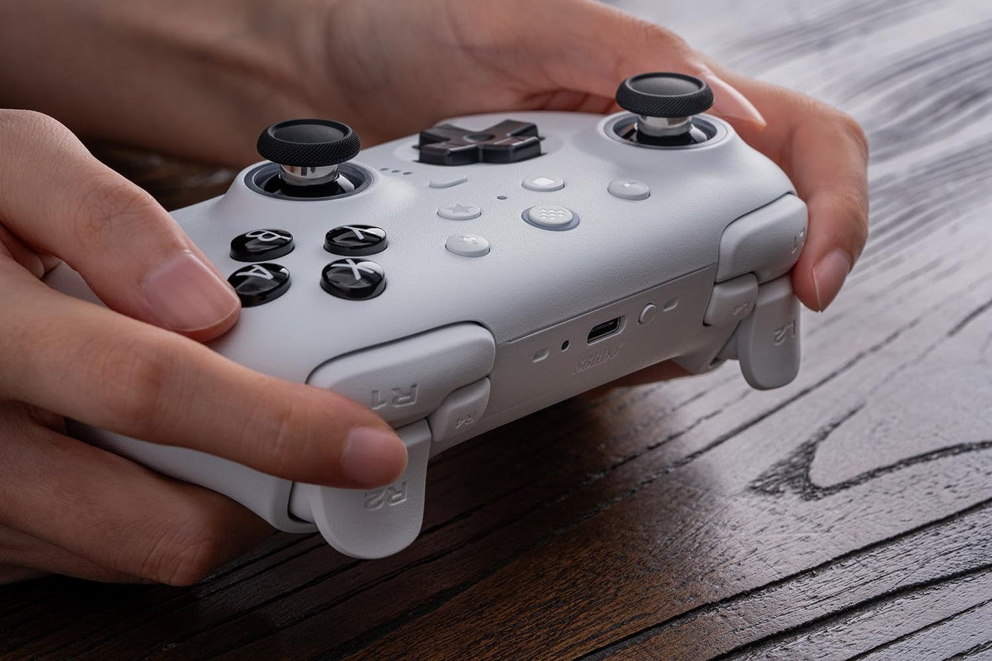 8BitDo Ultimate 2 Bluetooth Controller for Switch/Switch 2 & Windows PC, Switch Pro Controller with TMR Joysticks, Switchable Hall Effect/Tactile Triggers, Vibration and Motion Control - White