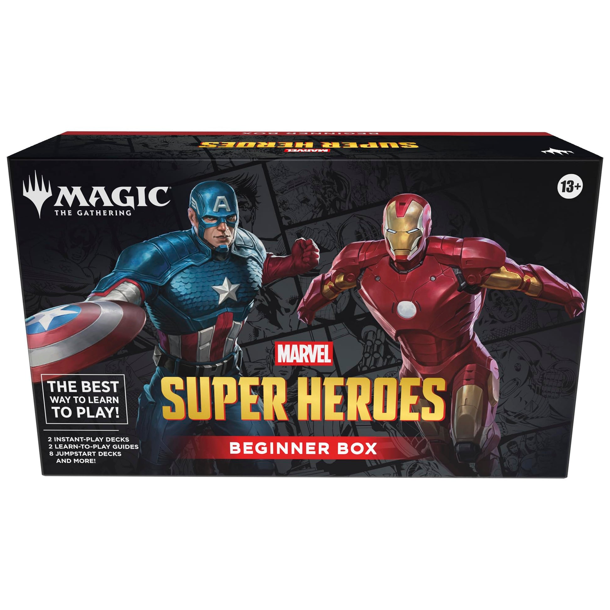 Magic: The Gathering | Marvel Super Heroes Beginner Box | 2-Player Card Game | Includes 2 Tutorial Decks, 8 Themed Half-Decks, 2 Playboards, 2 Spindowns, and More Magic: The Gathering