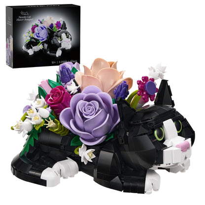 Tuxedo Cat Rose Bouquet Succulent Plants Building Blocks,Flower Botanicals 🍁 All In One Marketplace Canada