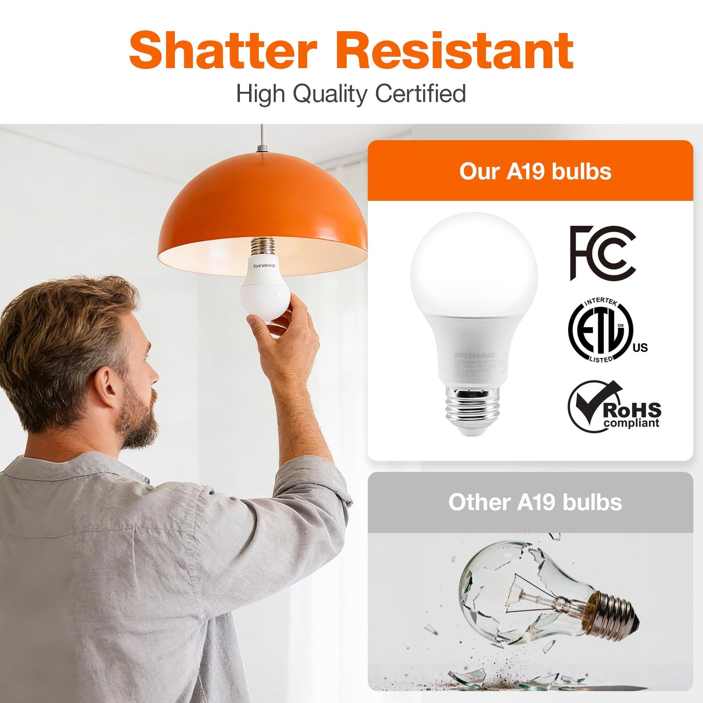 Sylvania ECO LED Light Bulb, A19, 100W Equivalent, Efficient 14.5W, 7 Year, 1450 Lumens, Frosted, 5000K, Daylight - 6 Pack (40884) 🍁 All In One Marketplace Canada