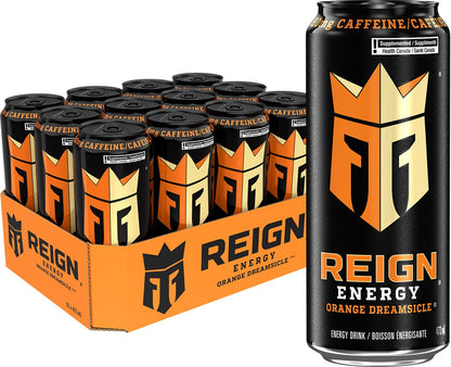 Reign Orange Dreamsicle Energy Drink, 473mL Cans (12-Pack)