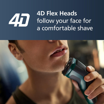 Philips Shaver 3000X Series, Wet and Dry Electric Shaver, SkinProtect Technology, Pop-up Trimmer, P-cap, Dark Forest Green, Model X3002/00 - Available at All In One Marketplace Canada