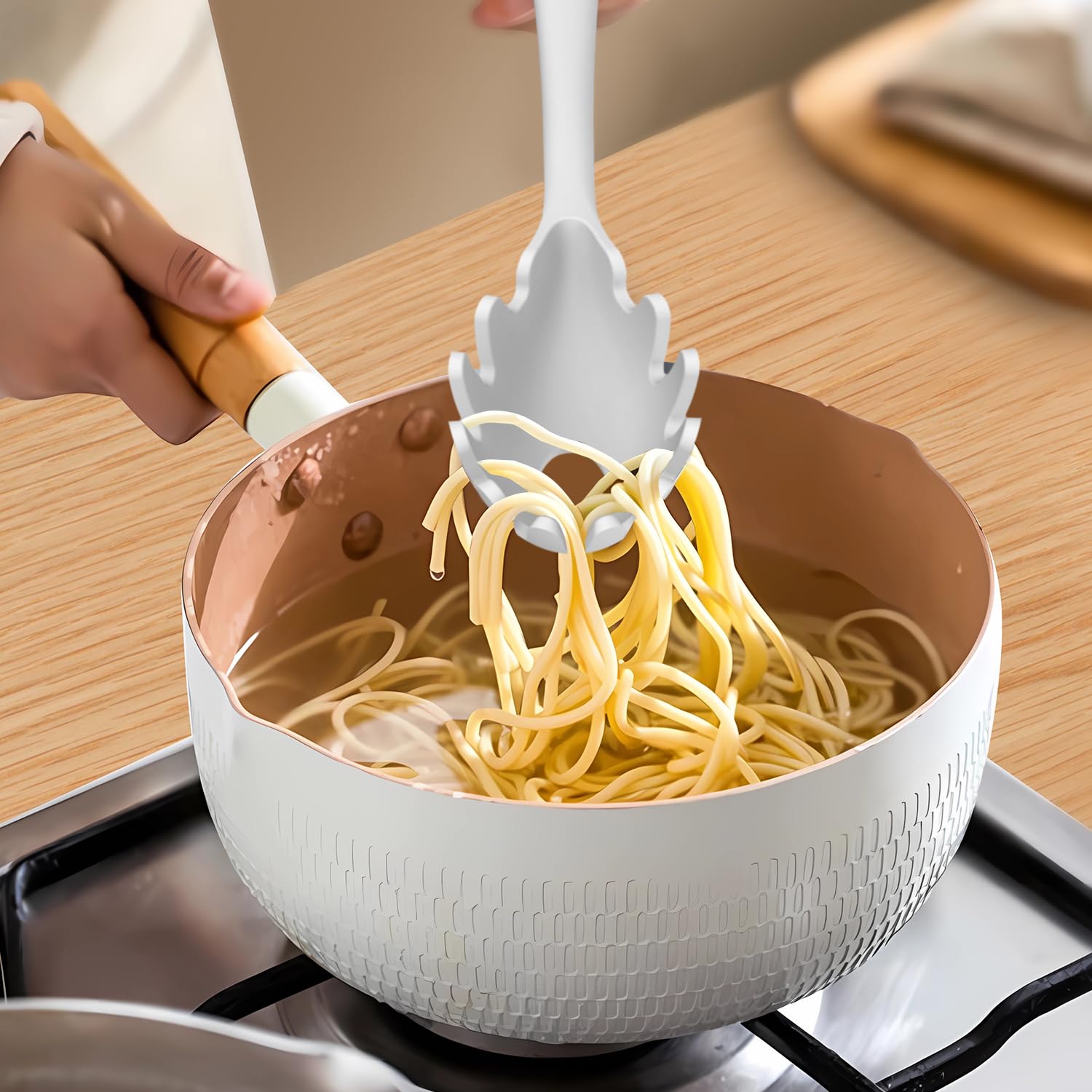 Silicone Cooking Utensils Set - 446°F Heat Resistant Silicone Kitchen Utensils,Spatula,Spoon, All Clad Kitchen Utensil Sets Gadgets Tools for Nonstick Cookware,Dishwasher Safe BPA Free (Multicolor)