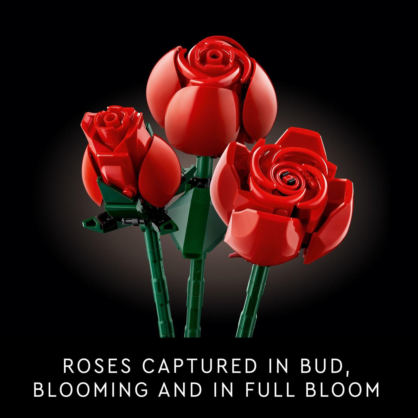 LEGO Botanicals Bouquet of Roses Artificial Flowers - Fake Red Roses Building Set for Adults, Ages 18+ - Gifts for Birthdays - Home Decor for Table Display - 10328 LEGO