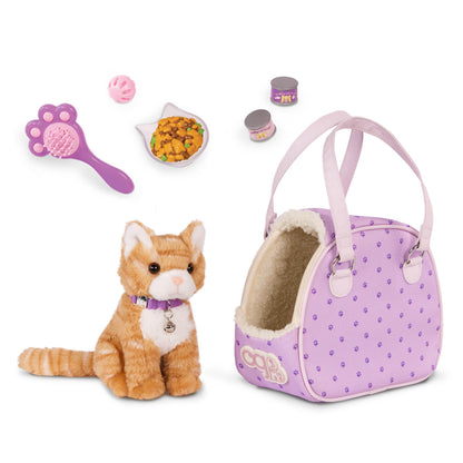 Our Generation Hop in Cat Carrier, Pet Care Playset for Doll Play, Plush Our Generation