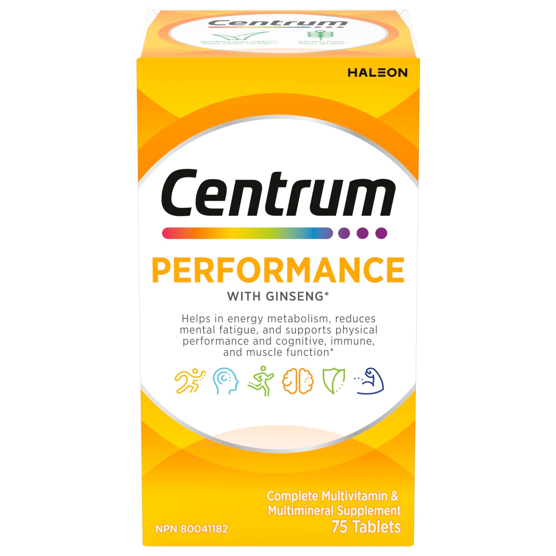 Centrum Performance Multivitamins/Minerals Supplement for Men & Women with Ginseng for Energy, 75 Tablets (Packaging May Vary) - Available at All In One Marketplace Canada