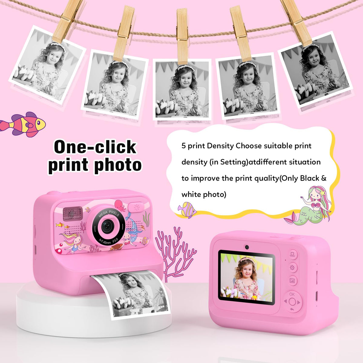 Kids Printing Camera for 3-12 Girls Boys Toddler Christmas Birthday Gifts 🍁 All In One Marketplace Canada