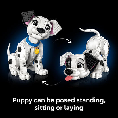 LEGO Disney 101 Dalmatians Puppy Building Set for Adults - Collectible DIY Kit for Movie Fans 18+ - Build Patch, Penny, Rolly or a Custom Pup - Gift Idea for Dog Lovers and Craft Enthusiasts - 43269